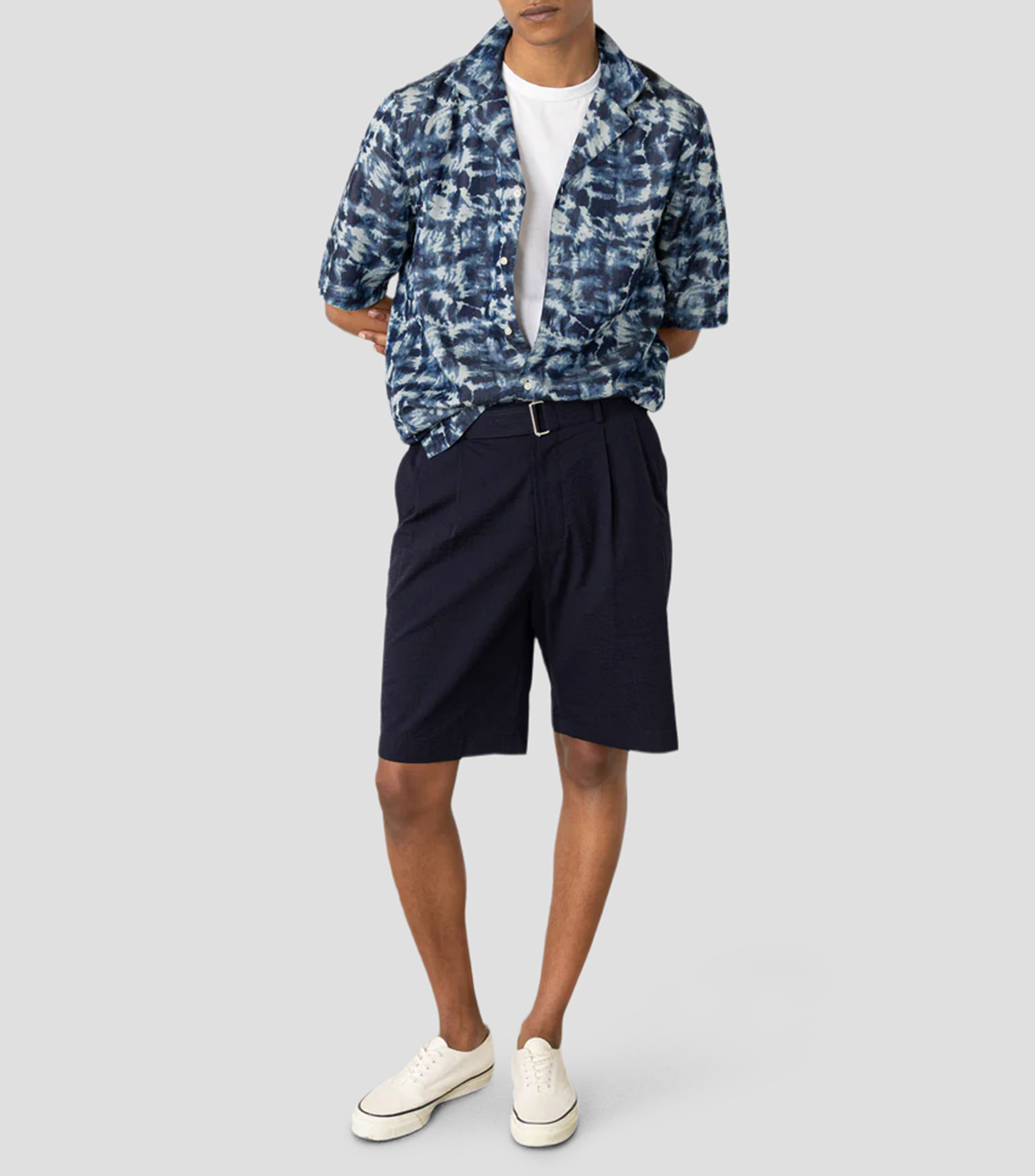 Camisa estampada manga corta Hombre